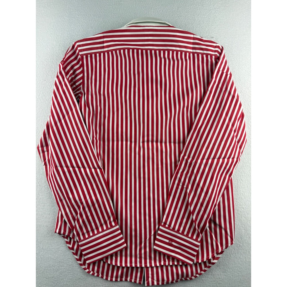 Lauren Ralph Lauren Womens Red White Striped Button Down Shirt Contrast Collar S - Picture 10 of 10